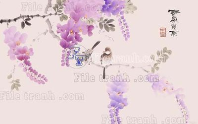 File gốc File gốc in tranh tổng hợp tường nền K40850 (in lụa) họa tiết 3D