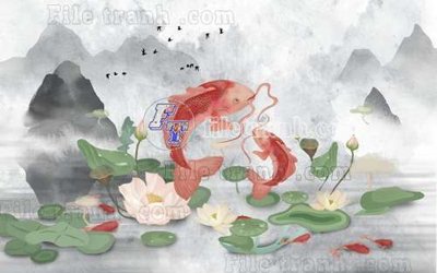 File gốc File gốc in tranh tổng hợp tường nền K40852 (thiết kế) cho in ấn