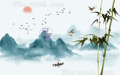 File gốc File gốc in tranh tổng hợp tường nền K40863 (cho in UV) siêu nét