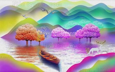 File tranh gốc File gốc in tranh tổng hợp tường nền K40924 (bản quyền) Filetranh.com