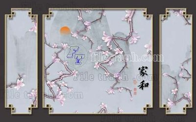 File gốc File gốc in tranh tổng hợp tường nền K40978 (in mica) làm bảng hiệu