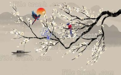 Download file gốc File gốc in tranh tổng hợp tường nền K40981 (dùng cho in ấn)