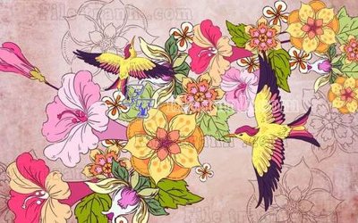 File tranh File gốc in tranh tổng hợp tường nền K40994 (ảnh gốc) in trần 3D