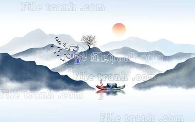 File gốc File gốc in tranh tổng hợp tường nền K41007 (in tráng gương) sang trọng