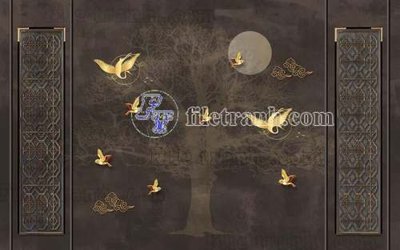 Download file File gốc in tranh tổng hợp tường nền K41084 (gốc) in mica đèn LED