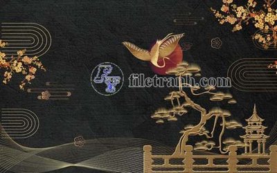 Hình ảnh file gốc in lụa File gốc in tranh tổng hợp tường nền K41125