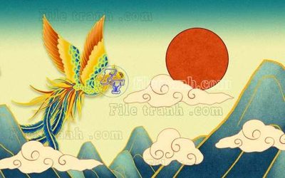 File gốc File gốc in tranh tổng hợp tường nền K41169 (in lụa) cao cấp