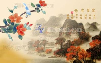 File in trần File gốc in tranh tổng hợp tường nền K41194 (bản gốc) 5D