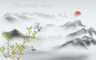 File in trần File gốc in tranh tổng hợp tường nền K41253 (bản gốc) đại dương