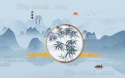 File in ấn cao cấp File gốc in tranh tổng hợp tường nền K41277 (file gốc)