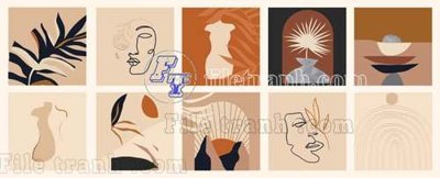 File PSD File gốc in tranh tổng hợp tường nền K43497 (bản gốc) đã tách nền