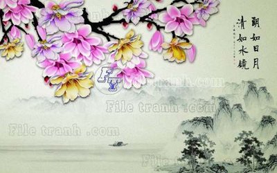 File tranh gốc File gốc in tranh tổng hợp tường nền K44008 (bản đẹp) độc quyền