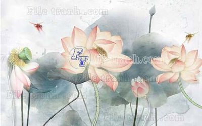 Download file gốc File gốc in tranh tổng hợp tường nền K44076 (in lụa) tranh 3D