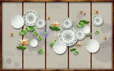 File gốc File gốc in tranh tổng hợp tường nền K44116 (trang trí) cho phòng khách