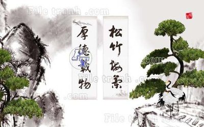 Ảnh gốc File gốc in tranh tổng hợp tường nền K44164 (độ nét cao) in tráng gương