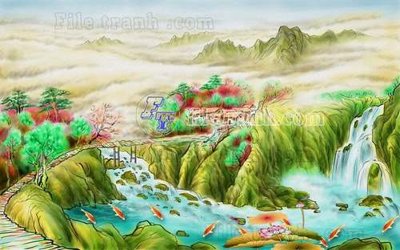 File gốc File gốc in tranh tổng hợp tường nền K44186 (ảnh chi tiết) để in ấn