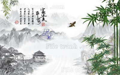 Tải file gốc in lụa File gốc in tranh tổng hợp tường nền K44195 siêu nét