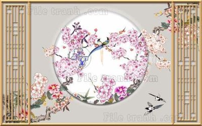 File tranh File gốc in tranh tổng hợp tường nền K44223 (gốc) chủ đề động vật