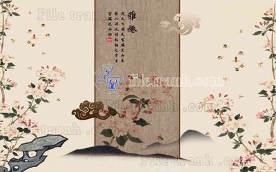 File gốc File gốc in tranh tổng hợp tường nền K44319 (in ấn) màu sắc trung thực