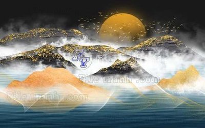 File gốc File gốc in tranh tổng hợp tường nền K44334 (in lụa) cao cấp