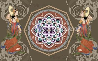 Download file File gốc in tranh tổng hợp tường nền K44365 (gốc) in mica đèn LED