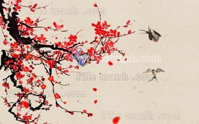 File in trần File gốc in tranh tổng hợp tường nền K44398 (file gốc) phong thủy