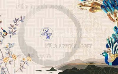 Hình ảnh file gốc in trần nhà File gốc in tranh tổng hợp tường nền K44401