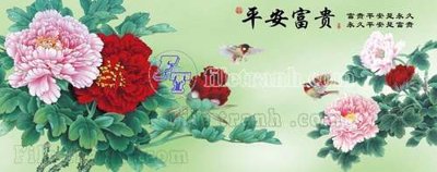 File tranh File gốc in tranh tổng hợp tường nền K44424 (file gốc) chủ đề phong thủy