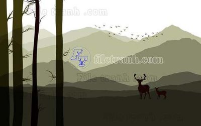 File gốc File gốc in tranh tổng hợp tường nền K44455 (in lụa) tranh thuận buồm