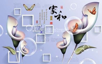 File tranh trang trí File gốc in tranh tổng hợp tường nền K44456 (file gốc)