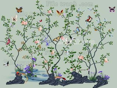 File gốc File gốc in tranh tổng hợp tường nền K44488 (in mica) cắt laser