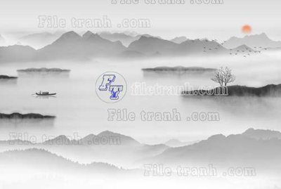 File in trần File gốc in tranh tổng hợp tường nền K44542 (bản gốc) phong cảnh