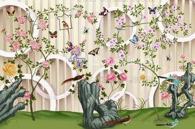 File tranh trang trí File gốc in tranh tổng hợp tường nền K44586 (file gốc)