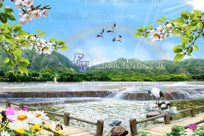 Tải file File gốc in tranh tổng hợp tường nền K44605 (ảnh gốc) in tráng gương