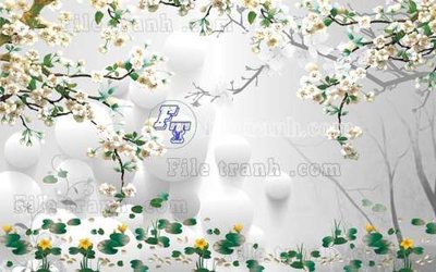 File in trần File gốc in tranh tổng hợp tường nền K44709 (file gốc) xuyên sáng