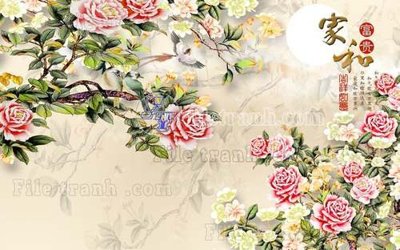 File tranh File gốc in tranh tổng hợp tường nền K44718 (gốc) in vải canvas