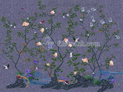 Download file gốc File gốc in tranh tổng hợp tường nền K44746 (in lụa) tranh 3D