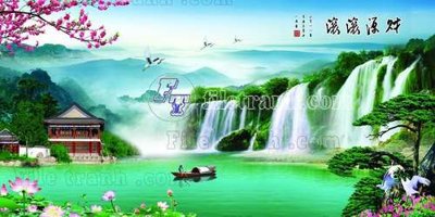 Tải file File gốc in tranh tổng hợp tường nền K44801 (gốc) chủ đề phong thủy