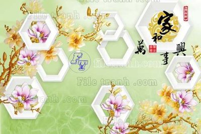 Chi tiết file ảnh File gốc in tranh tổng hợp tường nền K44874 sắc nét