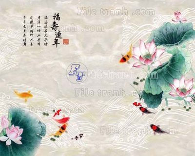 File gốc File gốc in tranh tổng hợp tường nền K44886 (bản quyền) cho in ấn