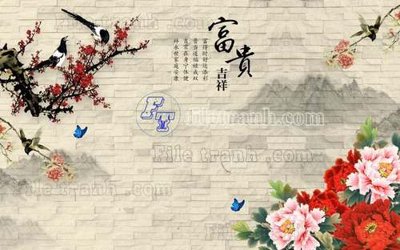 File gốc File gốc in tranh tổng hợp tường nền K45062 (in lụa) hoa văn cổ điển