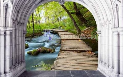 File in mica File gốc in tranh tổng hợp tường nền K45084 (bản gốc) làm vách ngăn