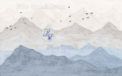 File in trần File gốc in tranh tổng hợp tường nền K45184 (bản gốc 3D) sống động