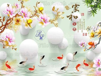 File PSD File gốc in tranh tổng hợp tường nền K45417 (bản gốc) đã tách nền