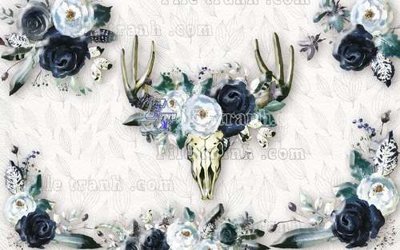 Tải file File tranh gốc dán tường hươu nai sừng K47031 (ảnh gốc) file TIFF