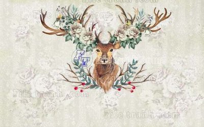 Download file File tranh gốc dán tường hươu nai sừng K47118 (gốc) cho xưởng in