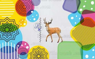 File in ấn File tranh gốc dán tường hươu nai sừng K47199 chuyên nghiệp