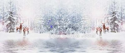 Tải file gốc File tranh gốc dán tường hươu nai sừng K47230 (in không vỡ ảnh)