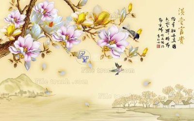 File in trần File tranh gốc tranh tường hoa 3d đẹp K48009 (file gốc) xuyên sáng