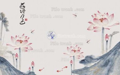 File PSD File tranh gốc tranh tường hoa 3d đẹp K48053 (nguyên gốc) chất lượng cao